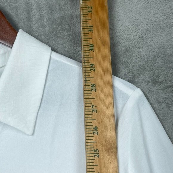 Hilary Radley Womens White Long Sleeve Button-Up Shirt XL d0164 - Picture 4 of 7